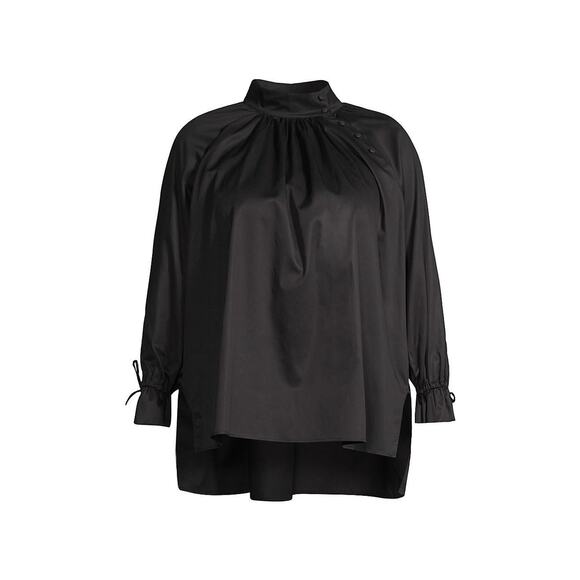 Harshman Bianca Band Collar Cotton Poplin Blouse Size 3X - Picture 1 of 1